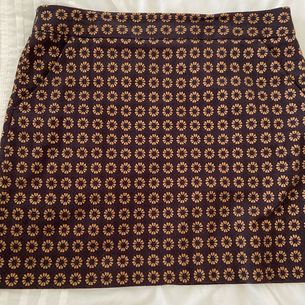 Loft navy with gold skirt size 14